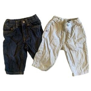 Kenneth Cole Reaction Blue Denim and Khaki Pants